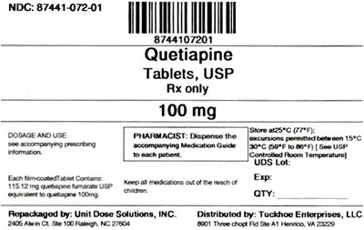 Quetiapine 100 mg (8744107201 Quetiapine 100 mg)
